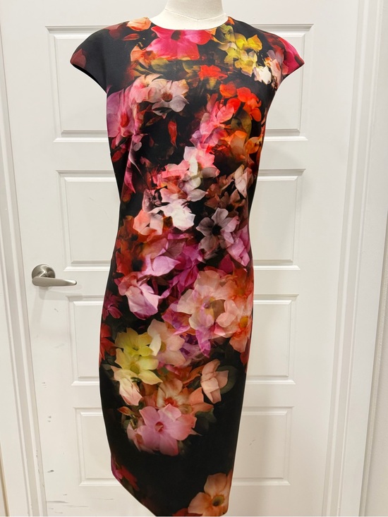 Ted Baker Dresses & Skirts - Ted Baker Black Floral Sheath Midi Dress
